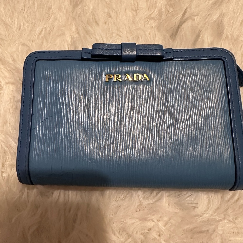 Prada Sky Blue Leather Wallet - Picture 9 of 9